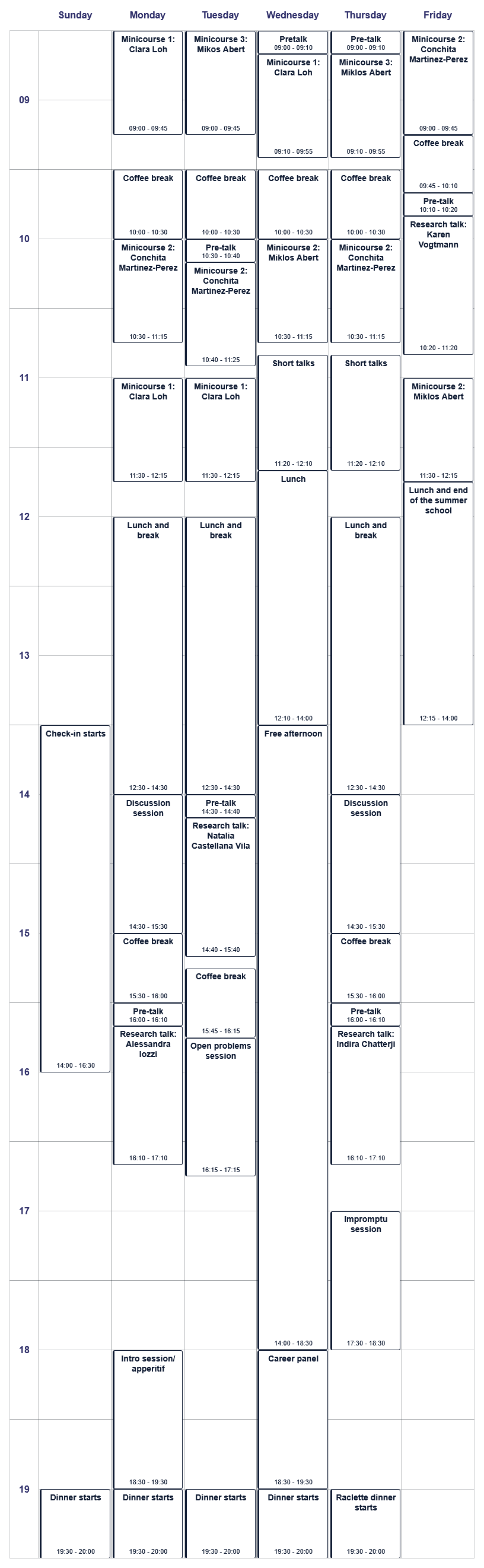 Schedule